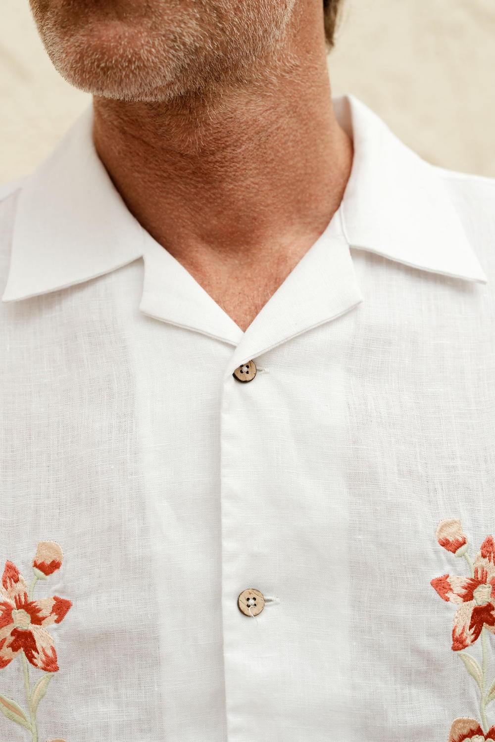 MR SIMPLE GARDEN STATE EMB LINEN S/S SHIRT M043603