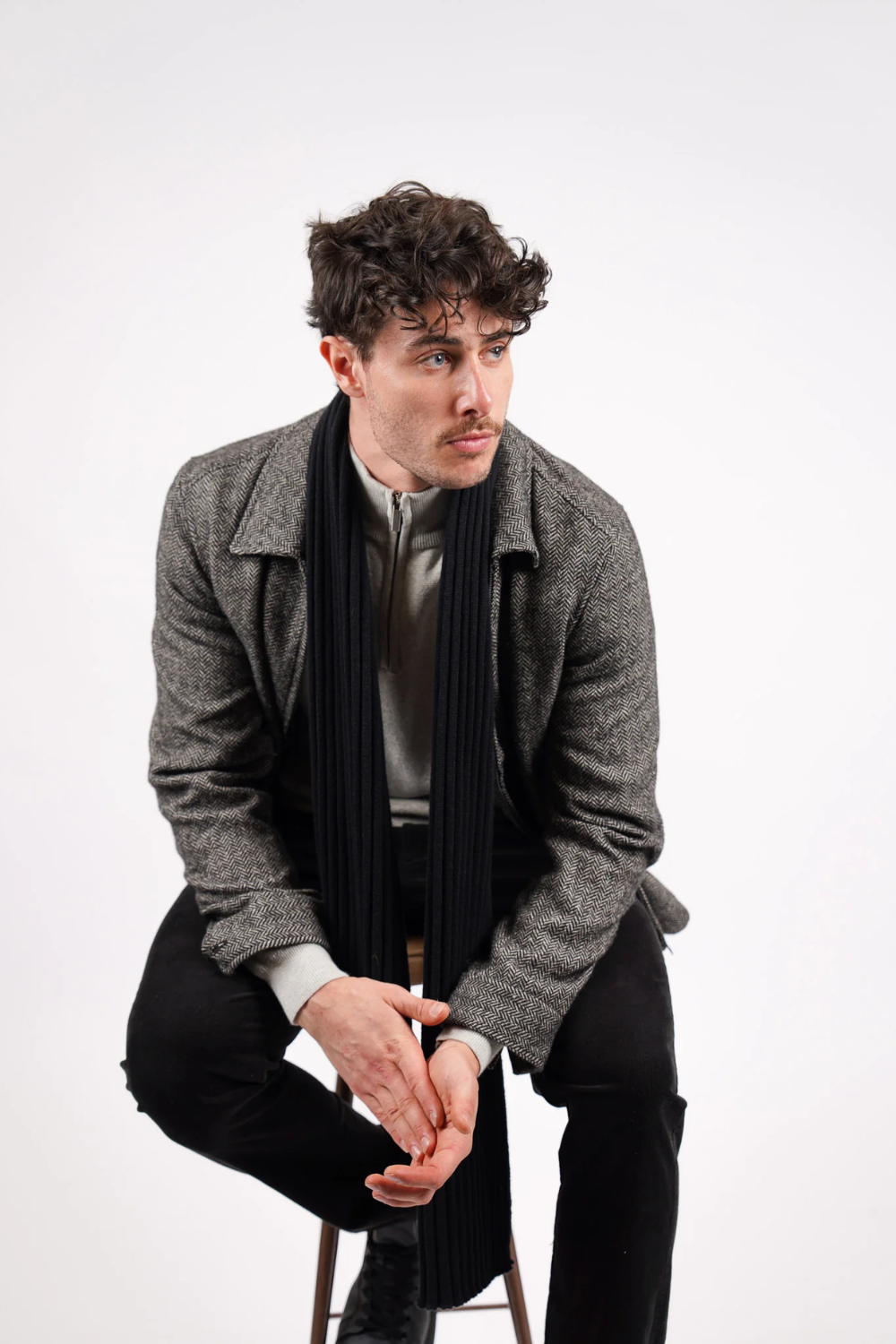 JAMES HARPER HERRINGBONE ZIP JACKET JHJ155