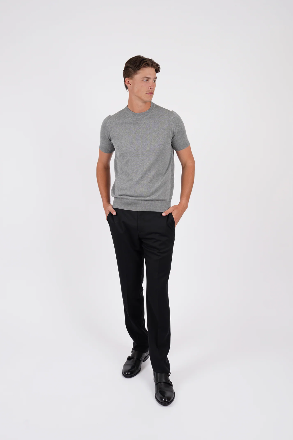 HARDY AMIES COTTON SILK S/S KNITWEAR TSHIRT