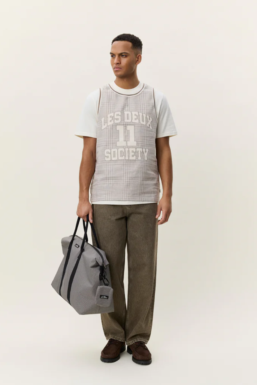 LES DEUX WOVEN CHECK TANK TOP 1001919