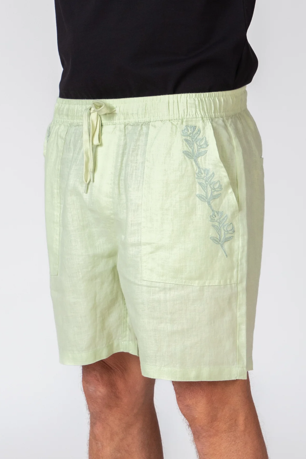 MR SIMPLE GARDEN STATE BURBANK EMB LINEN SHORT M103243