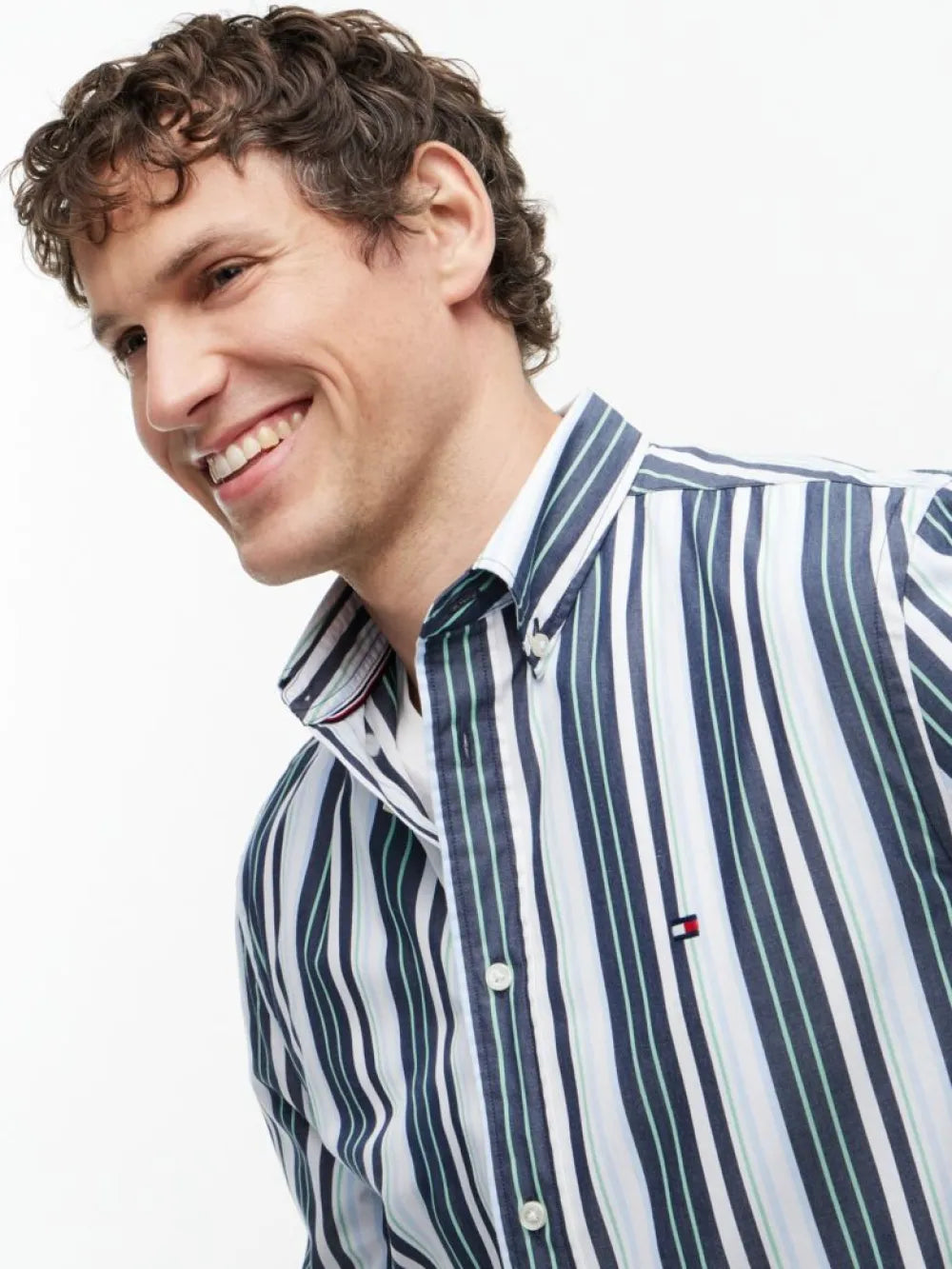 TOMMY HILFIGER POP MULTI STRIPE L/S SHIRT MW0MW43351