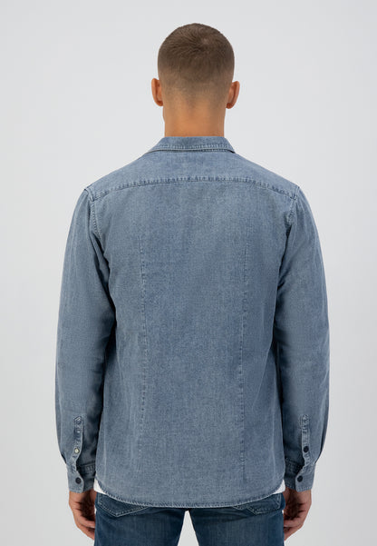 DSTREZZED 2 CHEST POCKET CHAMBRAY L/S SHIRT 303704