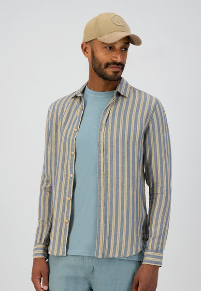 DSTREZZED LINEN STRIPE L/S SHIRT 303724