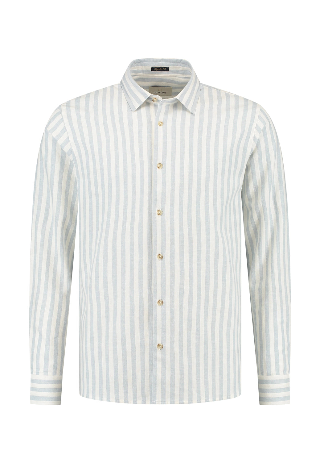 DSTREZZED PHILLIP LINEN COTTON MIX STRIPE L/S SHIRT 303928