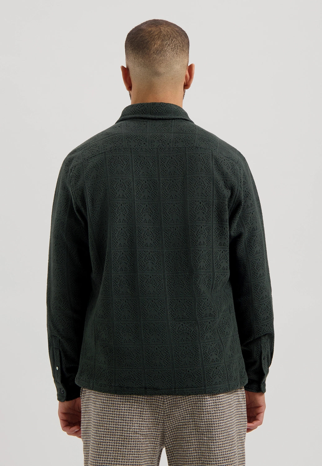 DSTREZZED DELAN COTTON MIX LACE LOOK SHIRT 303976