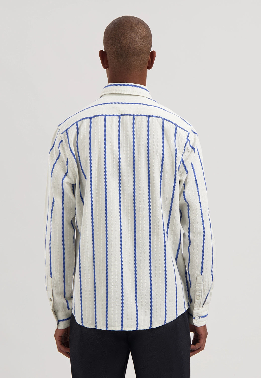 DSTREZZED TOM TEXTURED STRIPE L/S SHIRT 303989