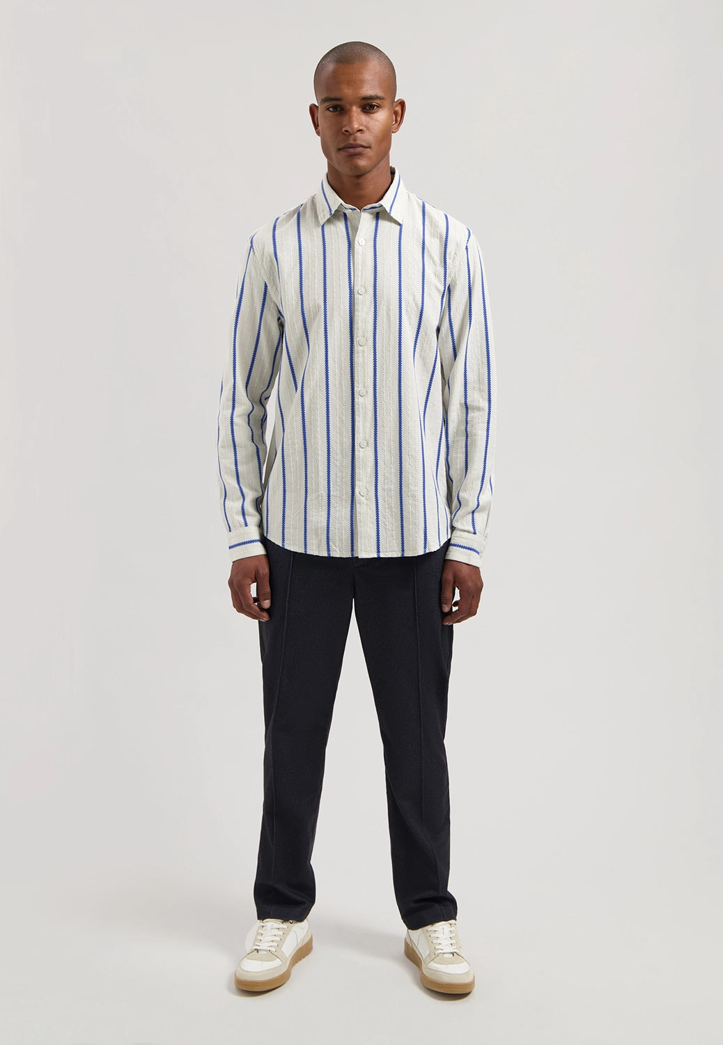 DSTREZZED TOM TEXTURED STRIPE L/S SHIRT 303989