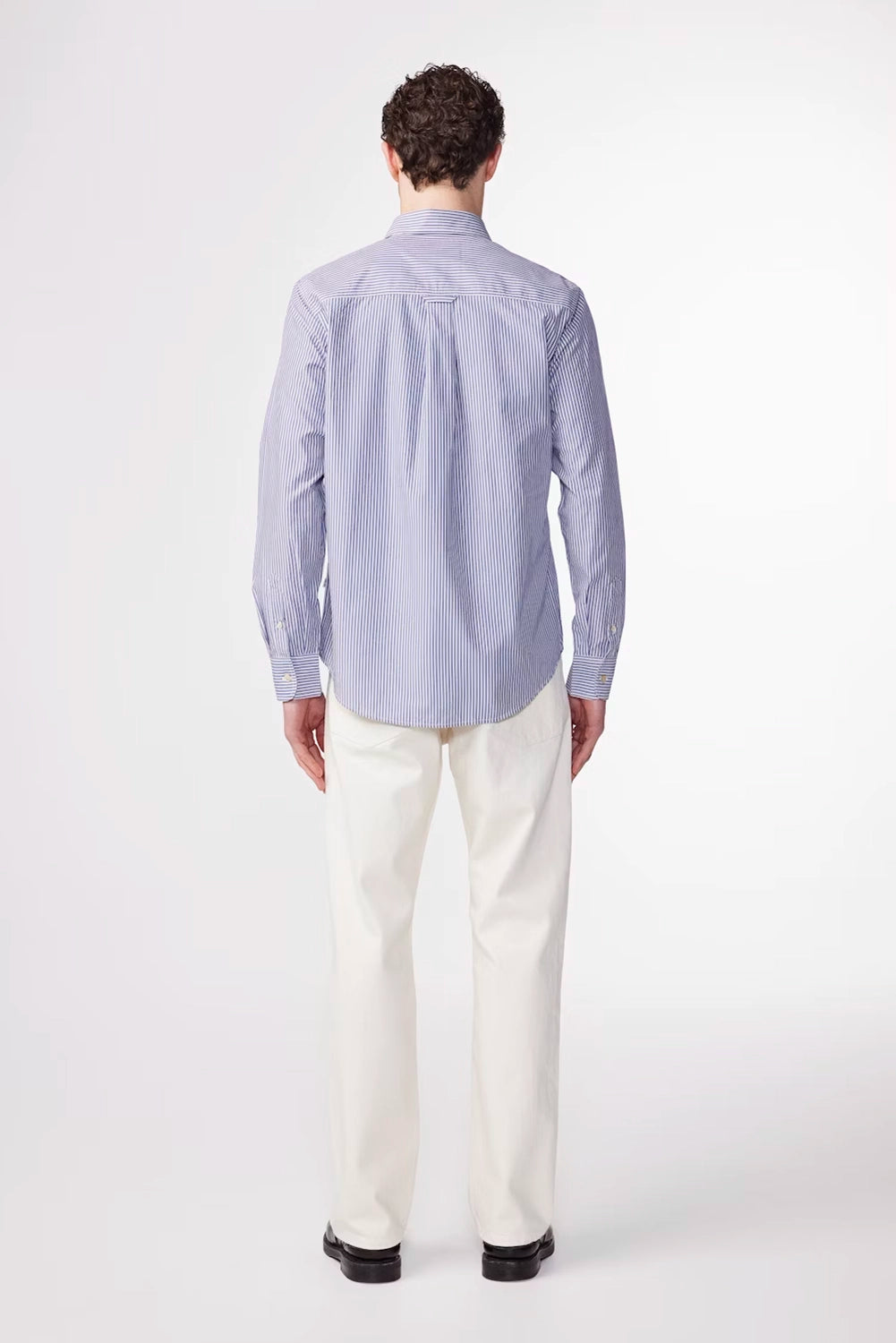 NN07 COLBY PIMA COTTON TENCEL STRIPE L/S SHIRT 5329