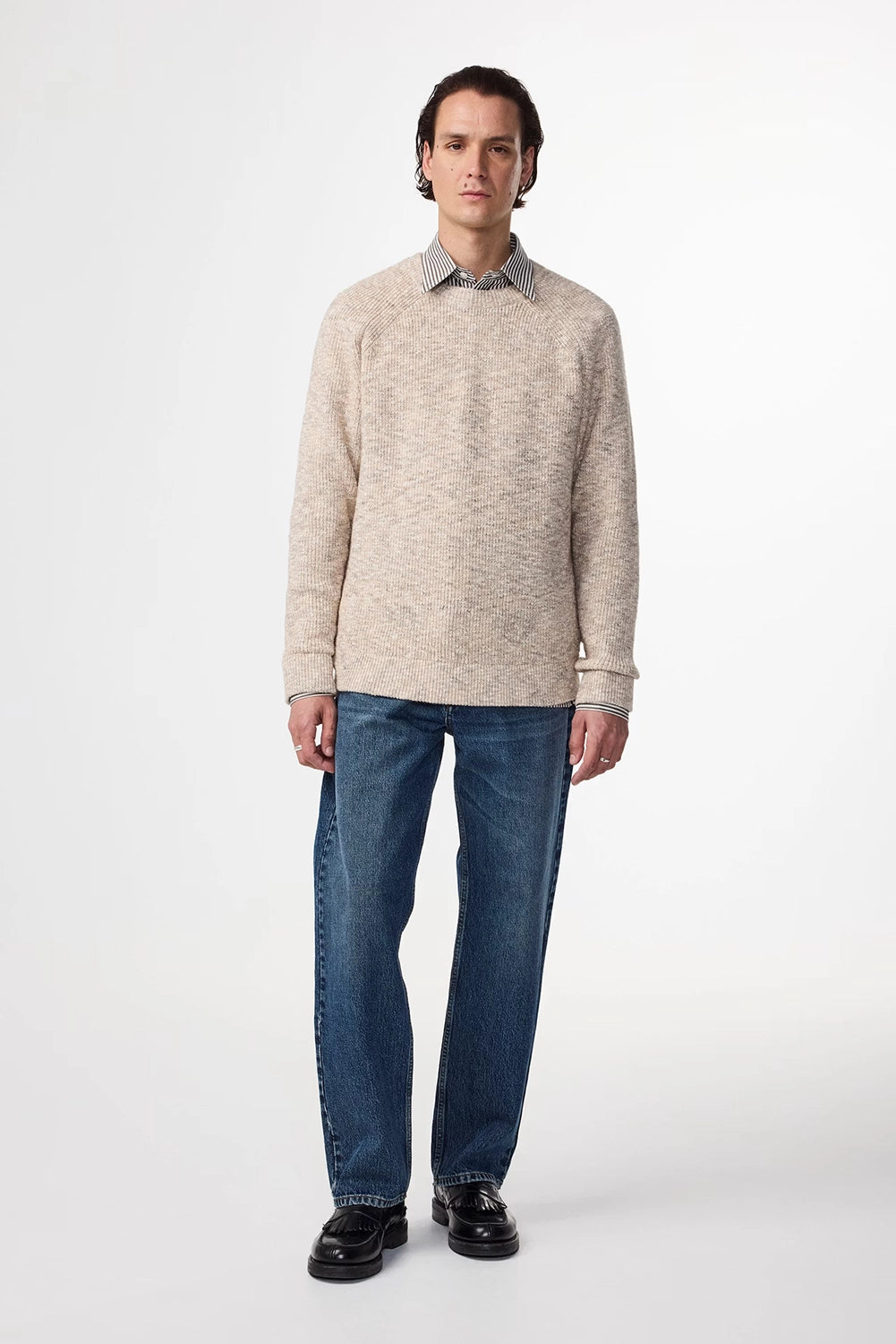 NN07 JACOB BOUCLE CREW NECK KNIT 6673