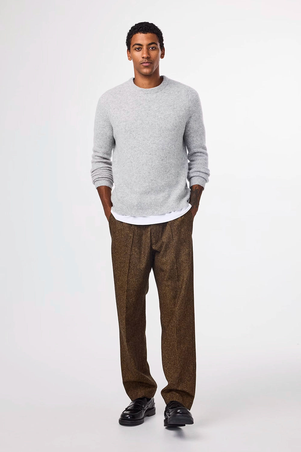 NN07 JOHN ULTRA SOFT WOOL BLEND BOUCLE CREW KNIT 6683