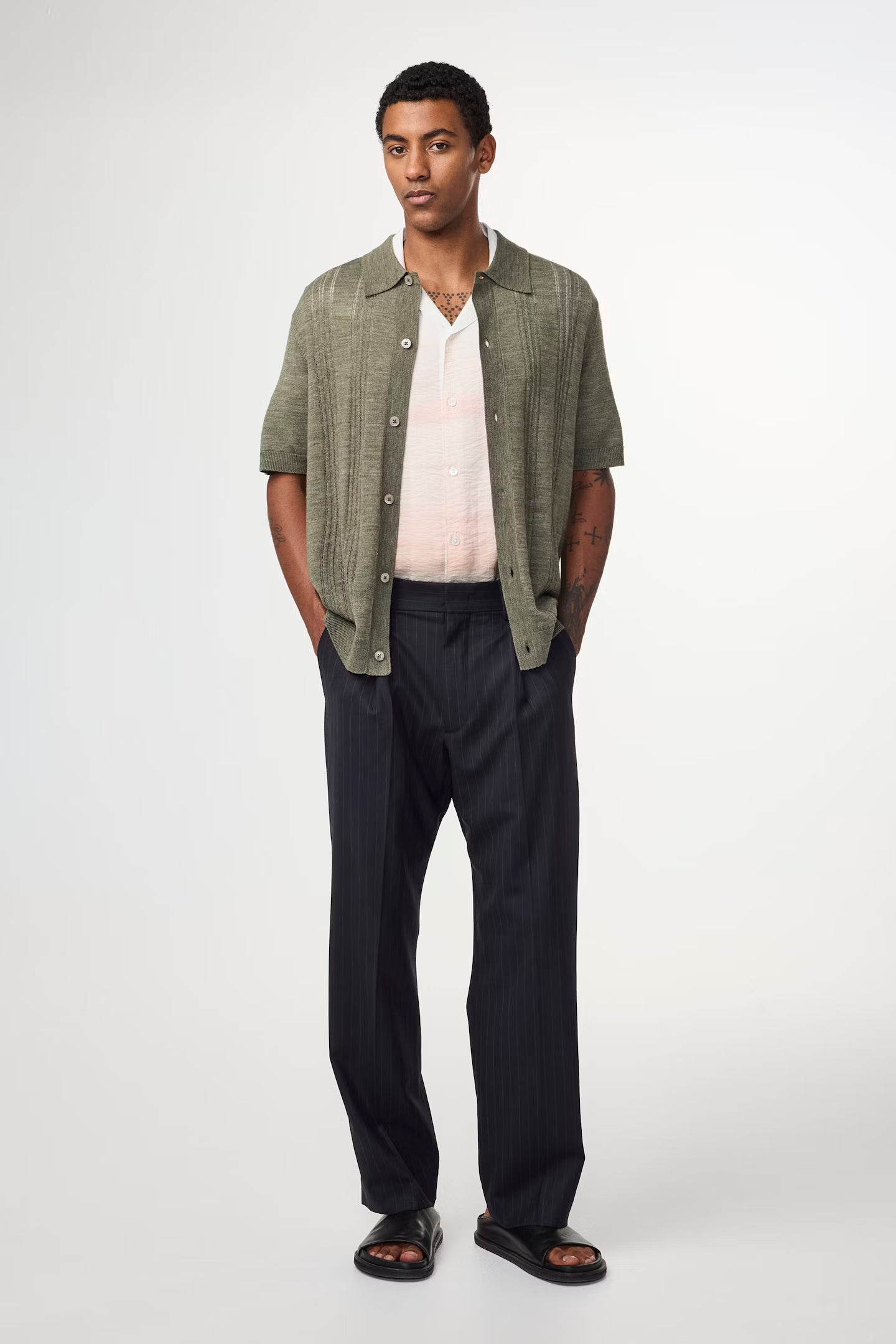 NN07 THOR EXTRA FINE WOOL S/S CARDI 6584