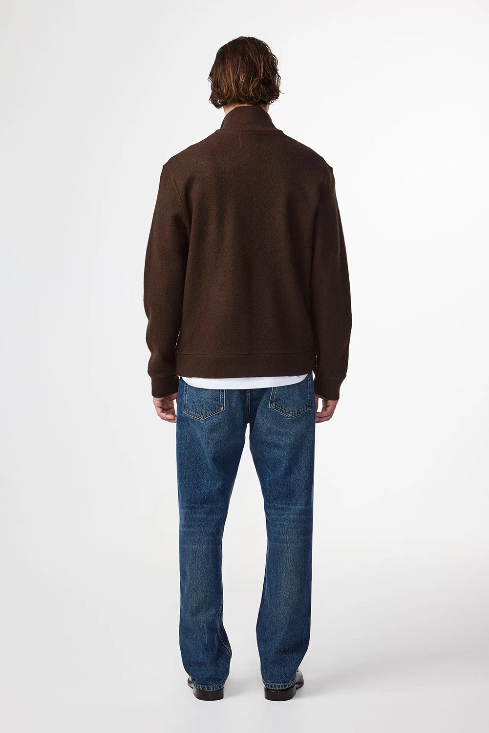 NN07 BOILED MERINO WOOL FULL ZIP JACKET 6398