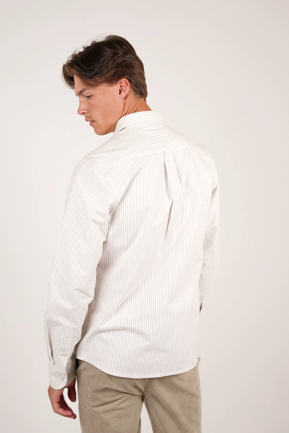 JAMES HARPER STRIPE COTTON OXFORD L/S SHIRT JHS644