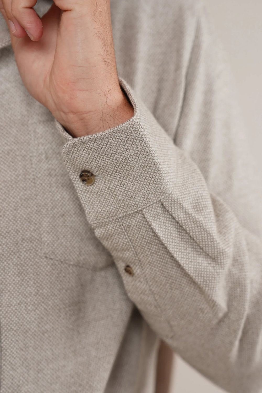 JAMES HARPER TEXTURED COTTON L/S SHIRT JHS636