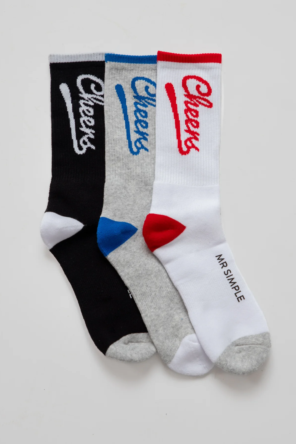 MR SIMPLE CHEERS SOCKS 3PK M14532101