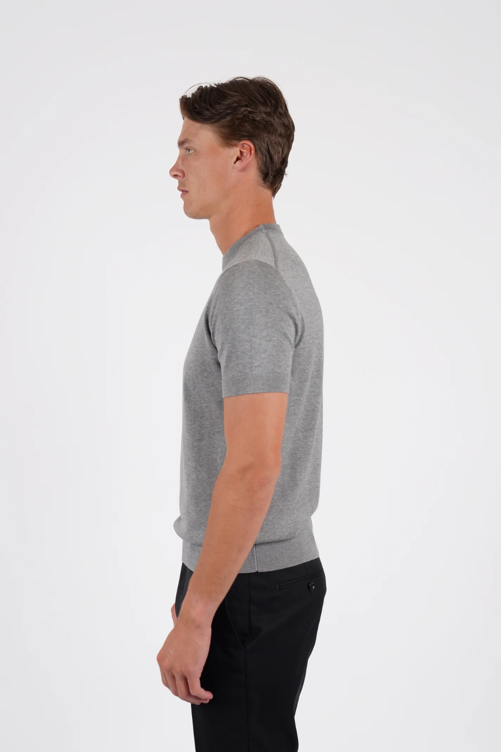 HARDY AMIES COTTON SILK S/S KNITWEAR TSHIRT