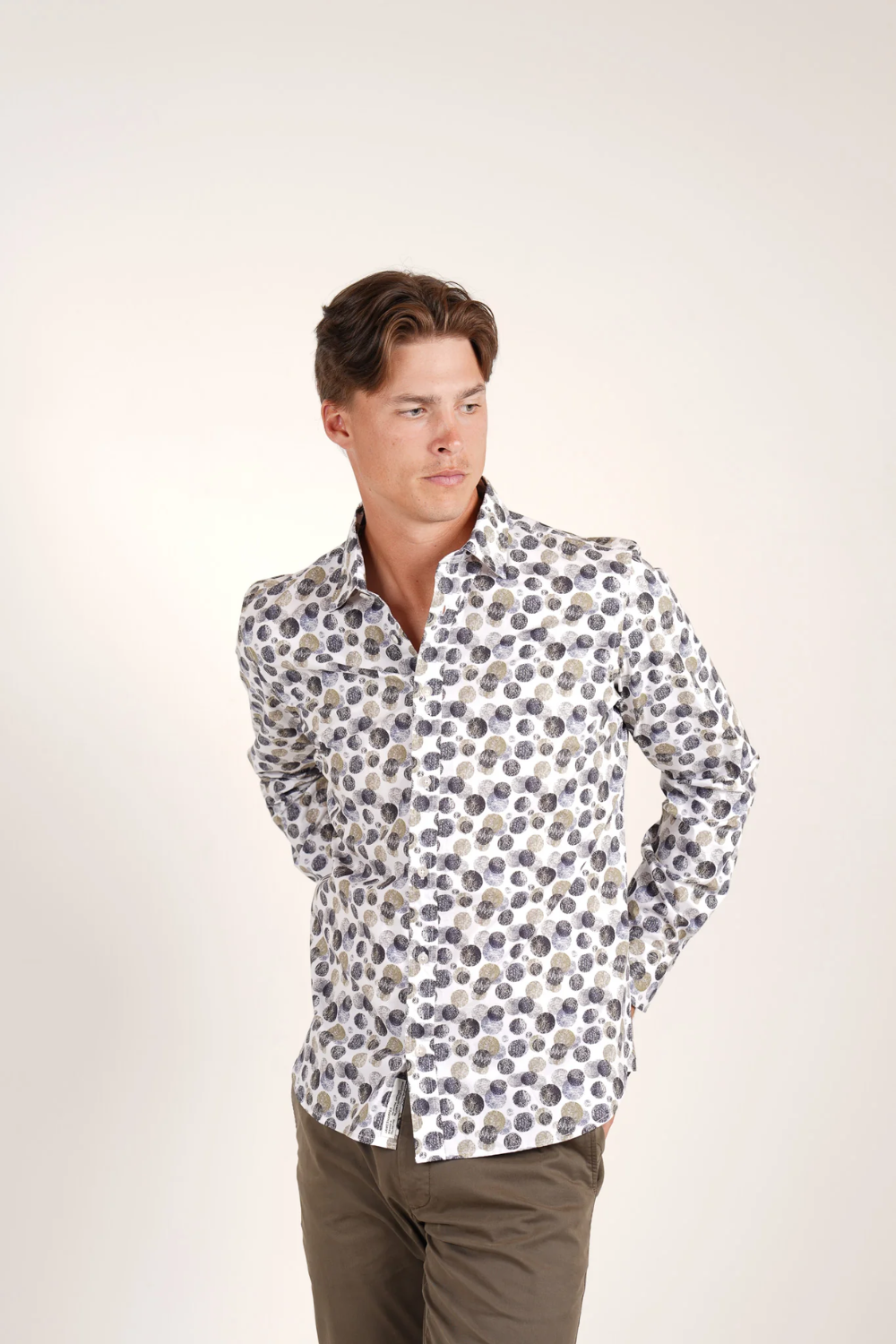 JAMES HARPER L/S COTTON PRINTED SHIRT JHS643