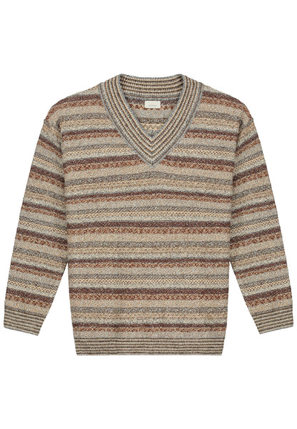 DSTREZZED IGOR RELAXED V-NECK WOOL BLEND KNIT 405610