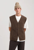 DSTREZZED HIGIN SPENCER ALPACA WOOL BLEND BUTTON VEST 405720