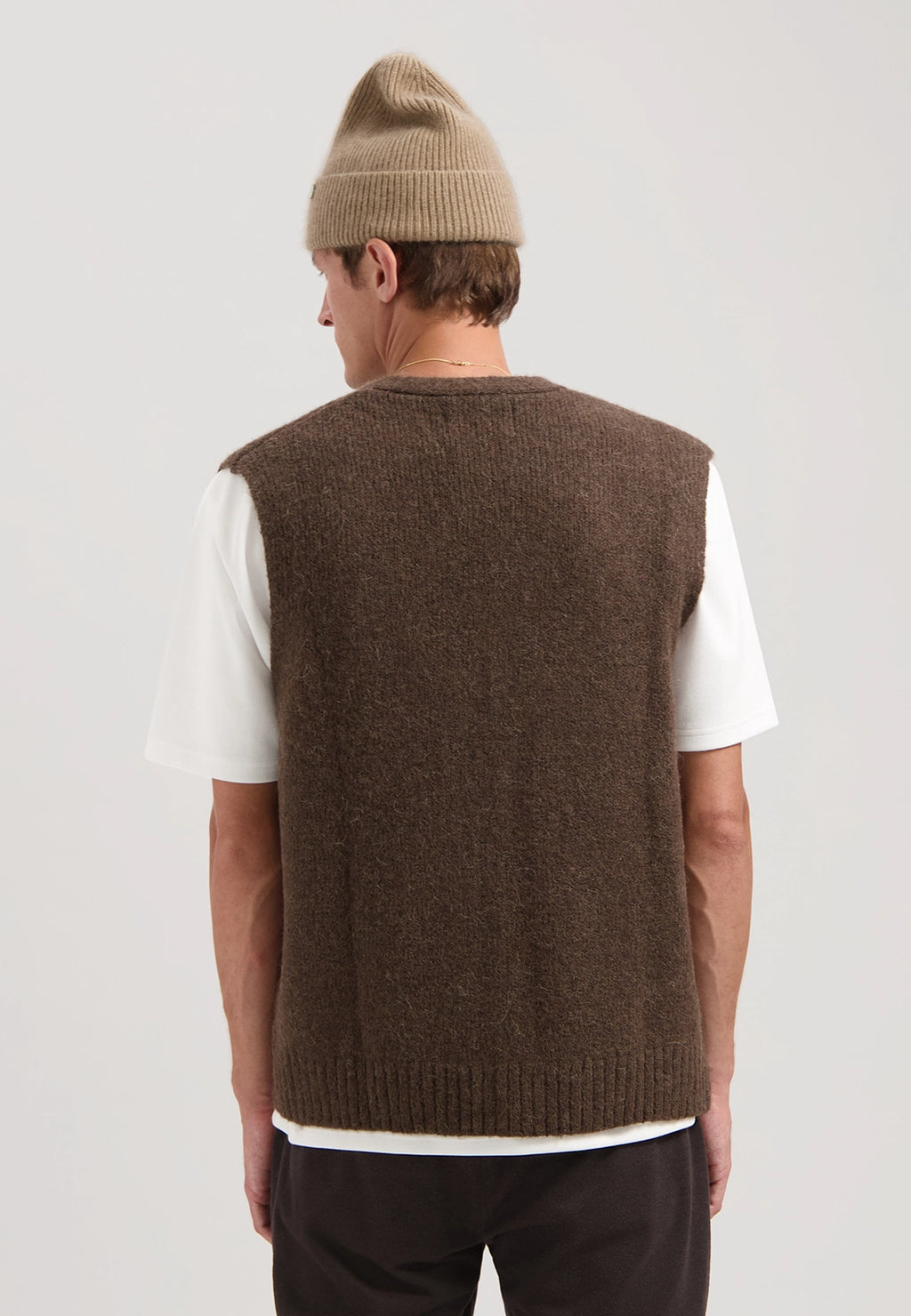 DSTREZZED HIGIN SPENCER ALPACA WOOL BLEND BUTTON VEST 405720