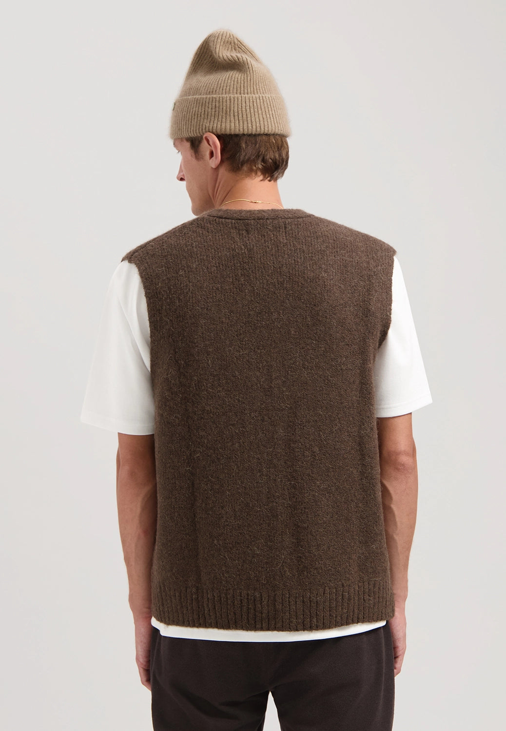 DSTREZZED HIGIN SPENCER ALPACA WOOL BLEND BUTTON VEST 405720