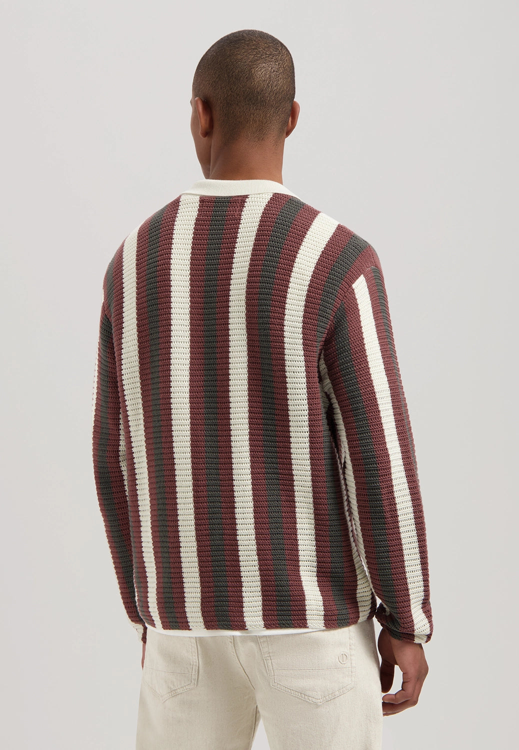 DSTREZZED PAR COTTON POLY KNITTED STRIPE SHIRT 405800