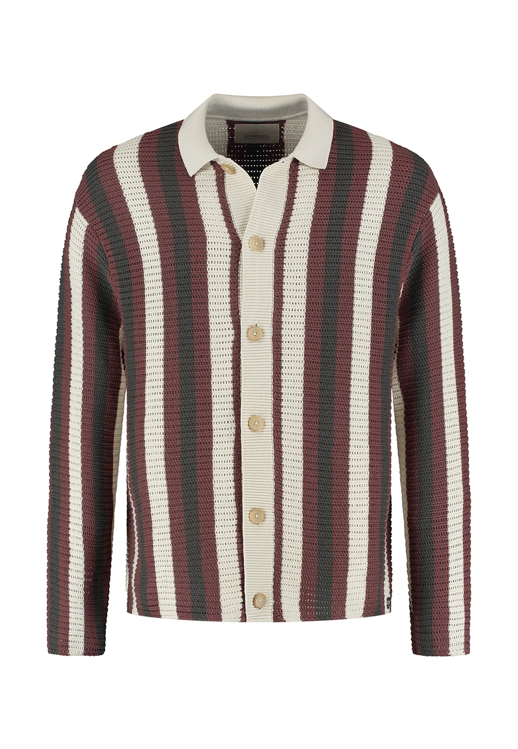 DSTREZZED PAR COTTON POLY KNITTED STRIPE SHIRT 405800