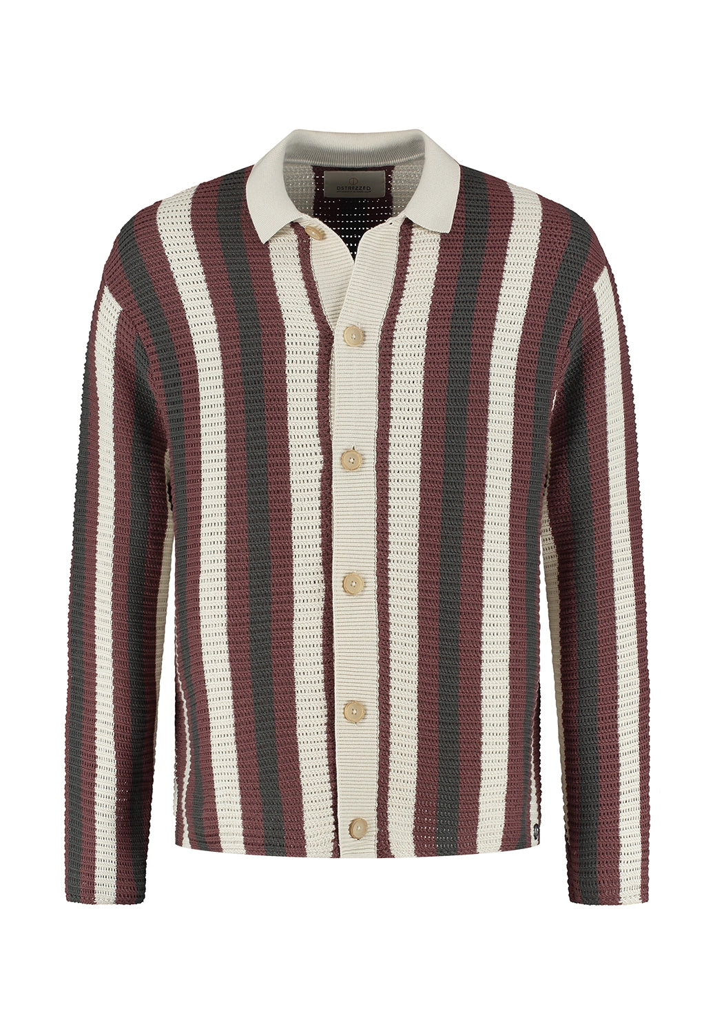 DSTREZZED PAR COTTON POLY KNITTED STRIPE SHIRT 405800