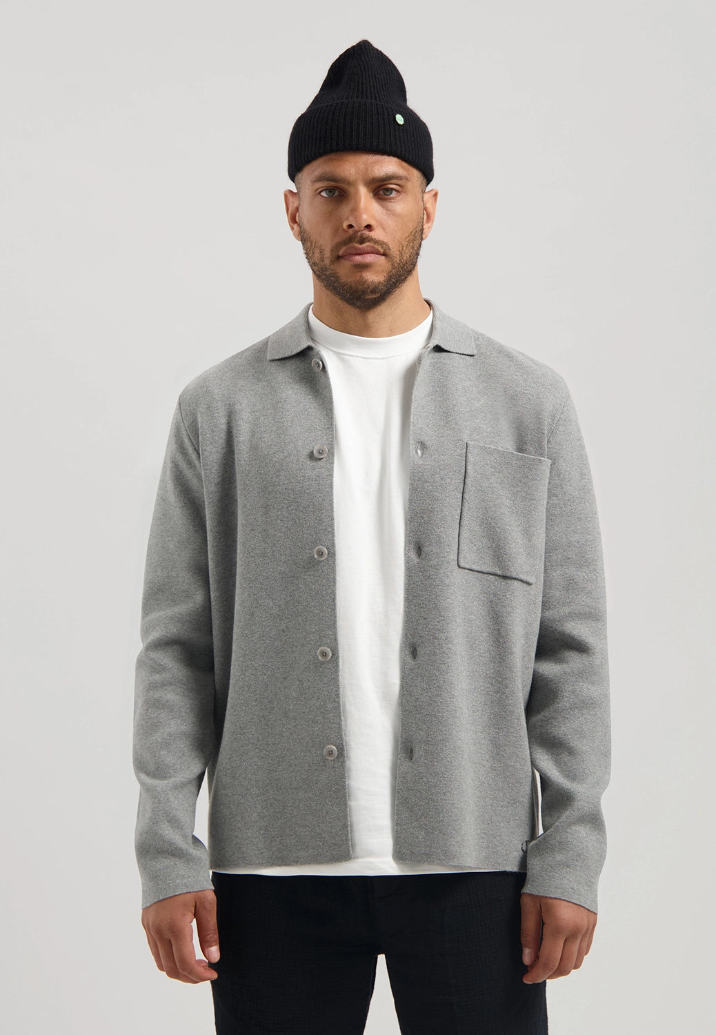 DSTREZZED CHEV KNITTED OVERSHIRT 405924