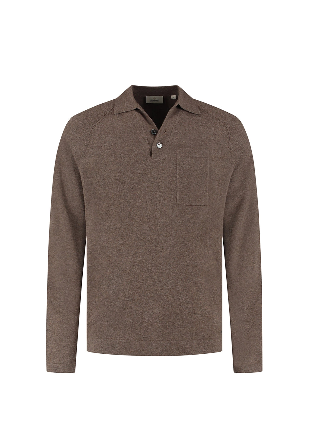DSTREZZED ALOIN 100% WOOL KNITTED L/S POLO 405938