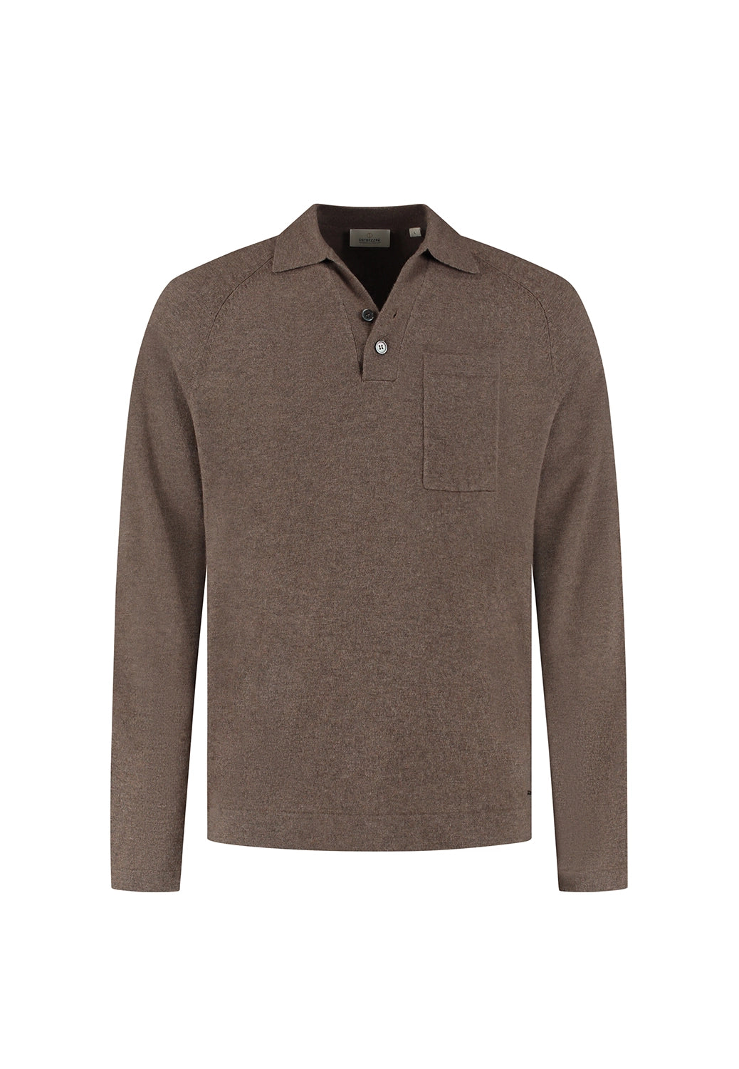 DSTREZZED ALOIN 100% WOOL KNITTED L/S POLO 405938