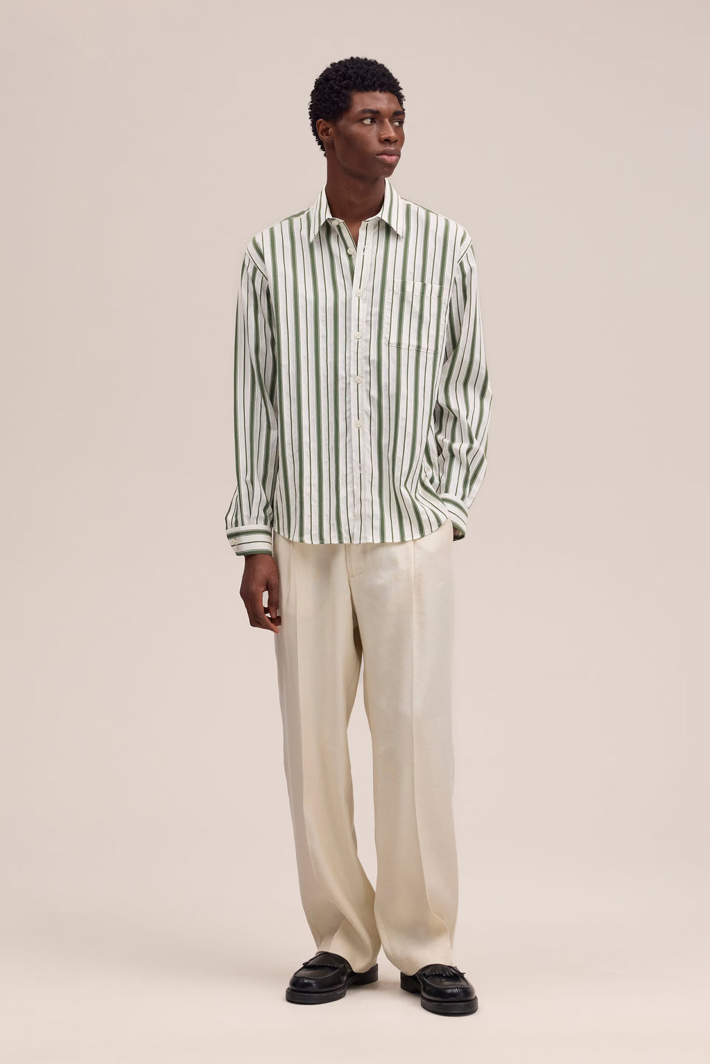 NN07 DEON LENZING ECOVERO DRAPE L/S SHIRT 50039
