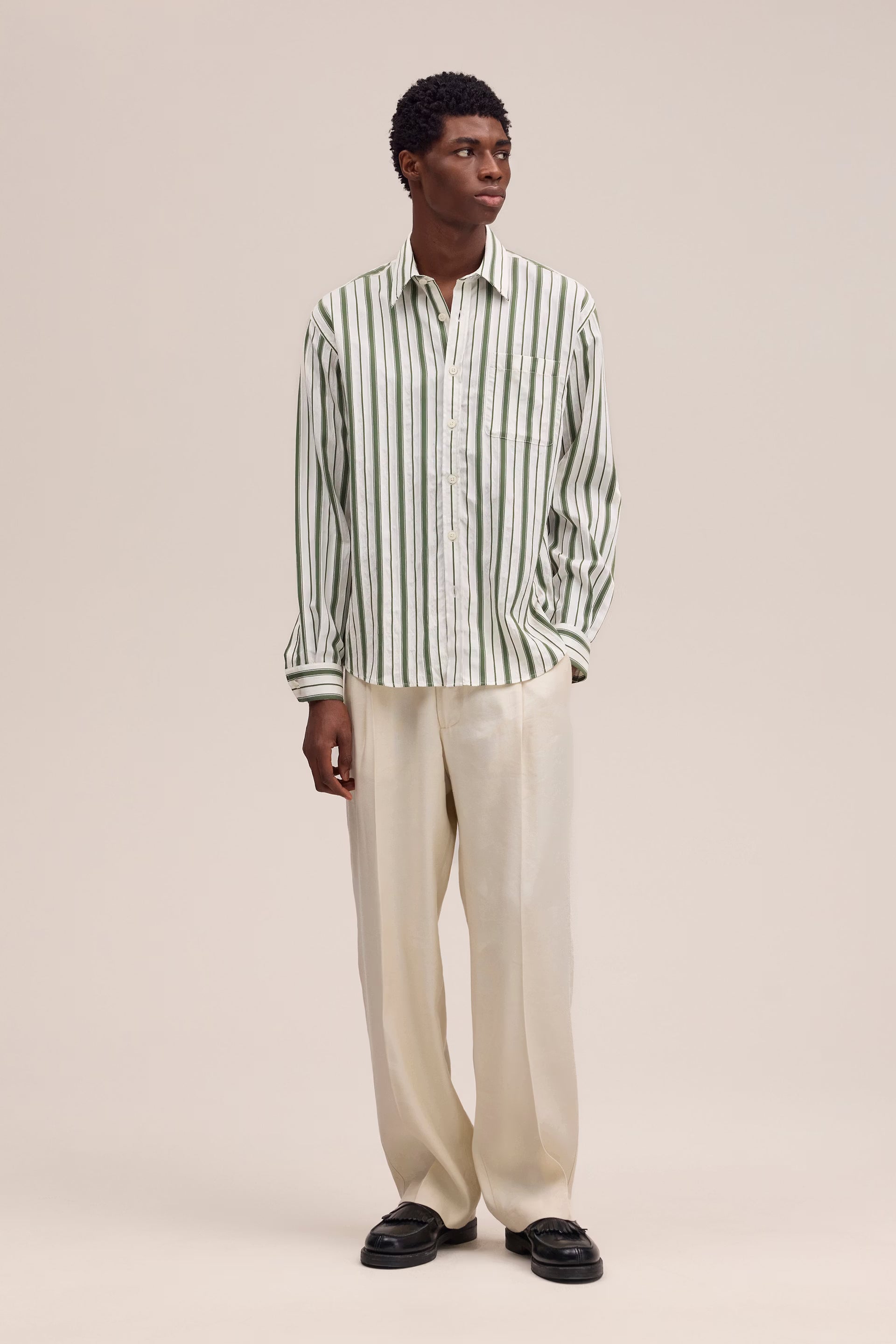 NN07 DEON LENZING ECOVERO DRAPE L/S SHIRT 50039