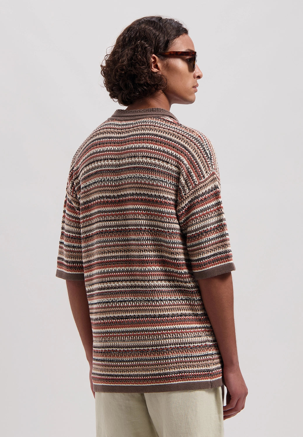 DSTREZZED COREY COTTON CROTCHET POLO 420060
