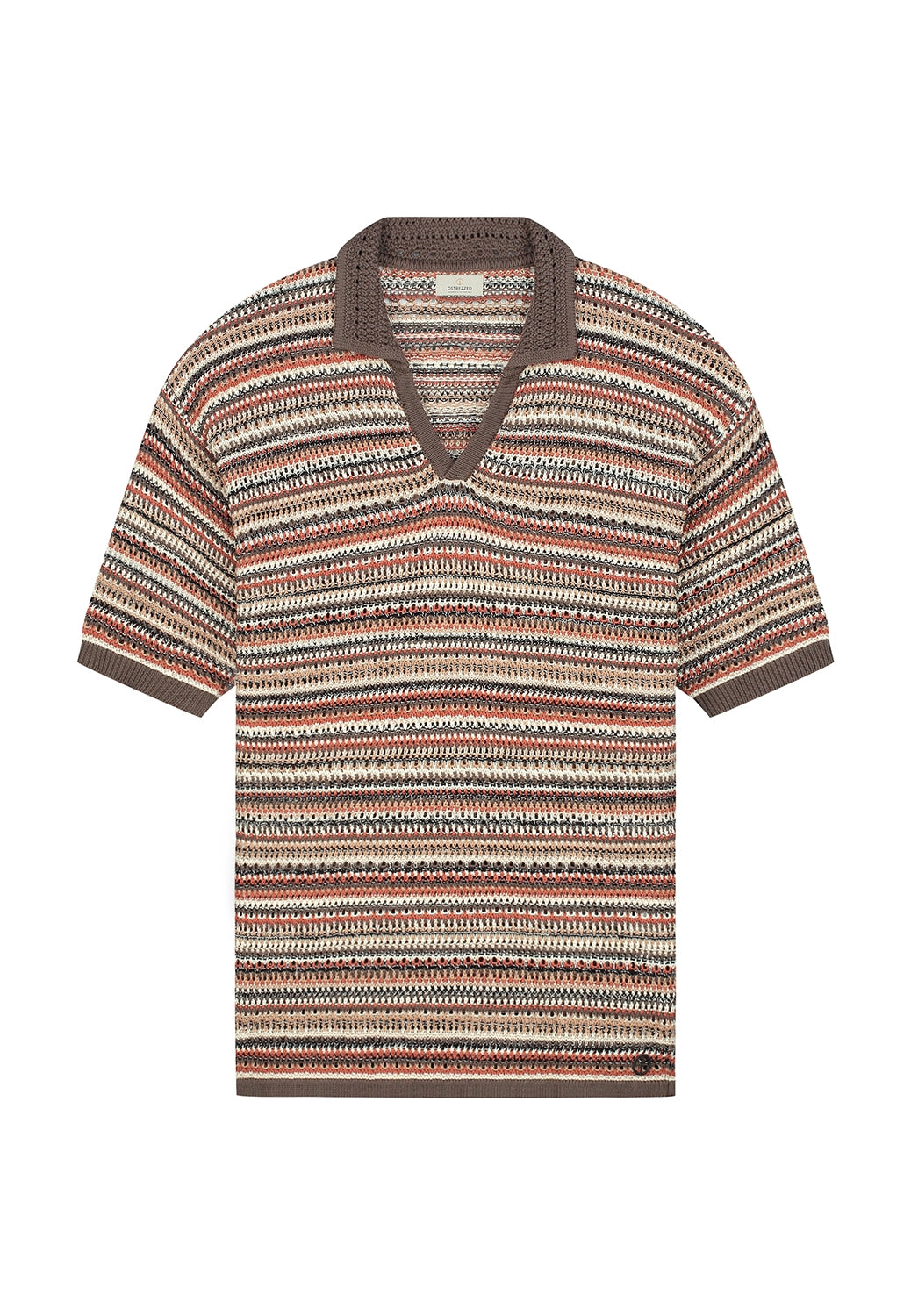 DSTREZZED COREY COTTON CROTCHET POLO 420060