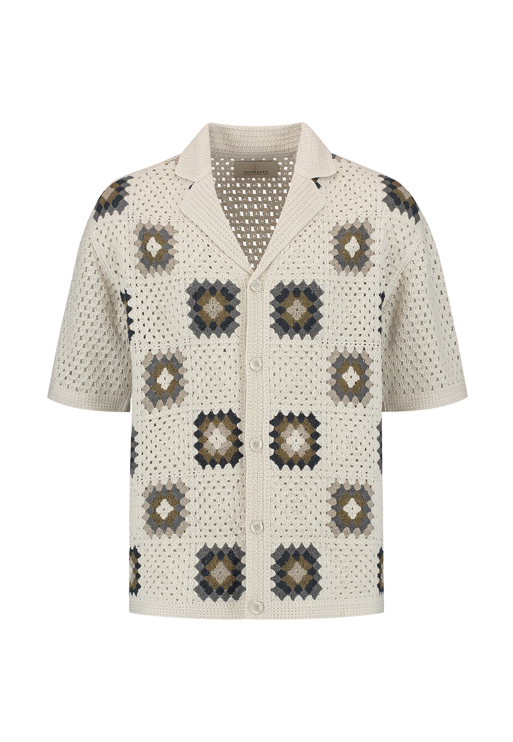 DSTREZZED LONELL COTTON MIX CROCHET S/S VEST 421000