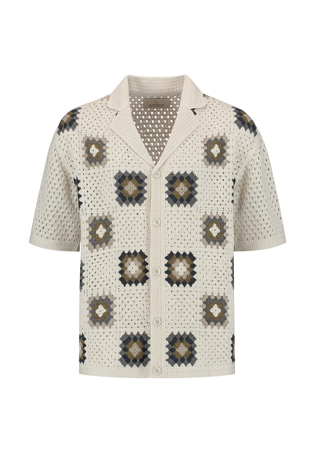 DSTREZZED LONELL COTTON MIX CROCHET S/S VEST 421000
