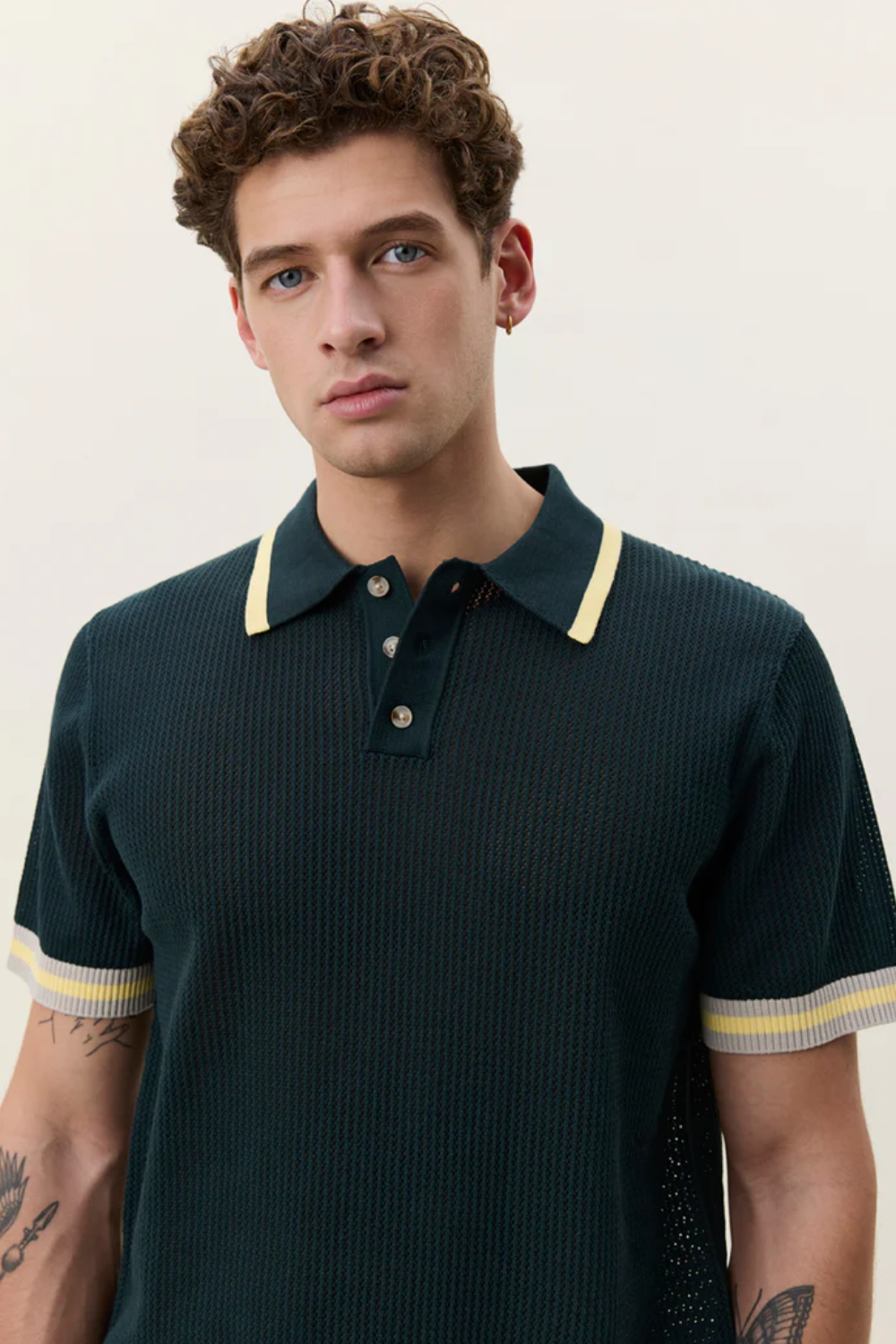 LES DEUX LACE KNITTED POLO 1001847