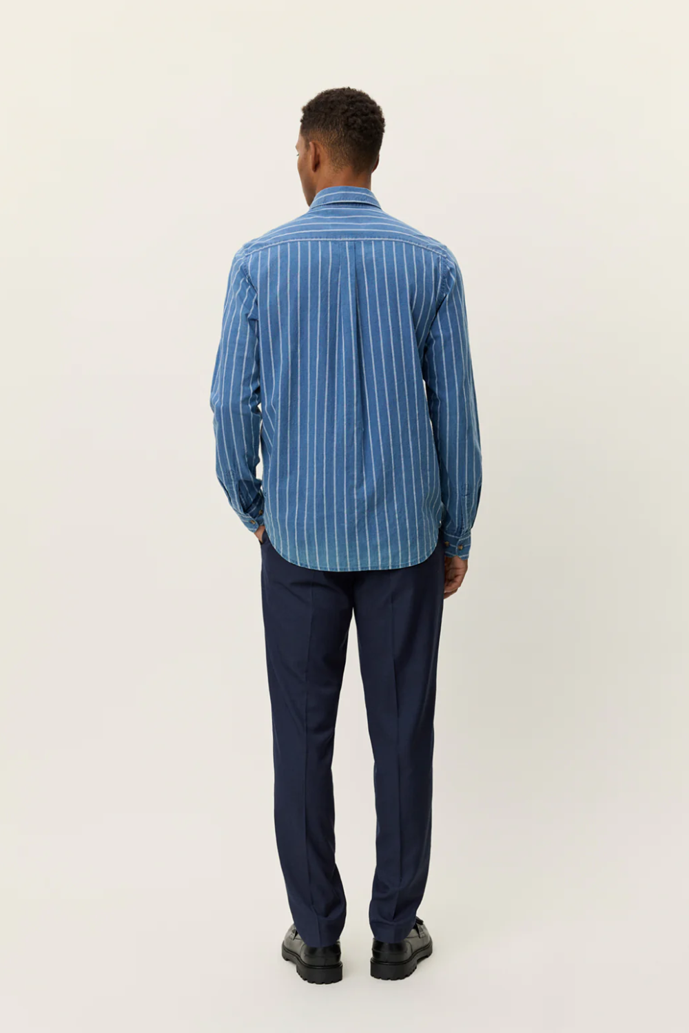 LES DEUX KASH INDIGO STRIPE L/S SHIRT 1000951