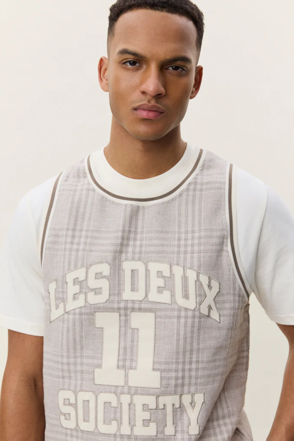 LES DEUX WOVEN CHECK TANK TOP 1001919
