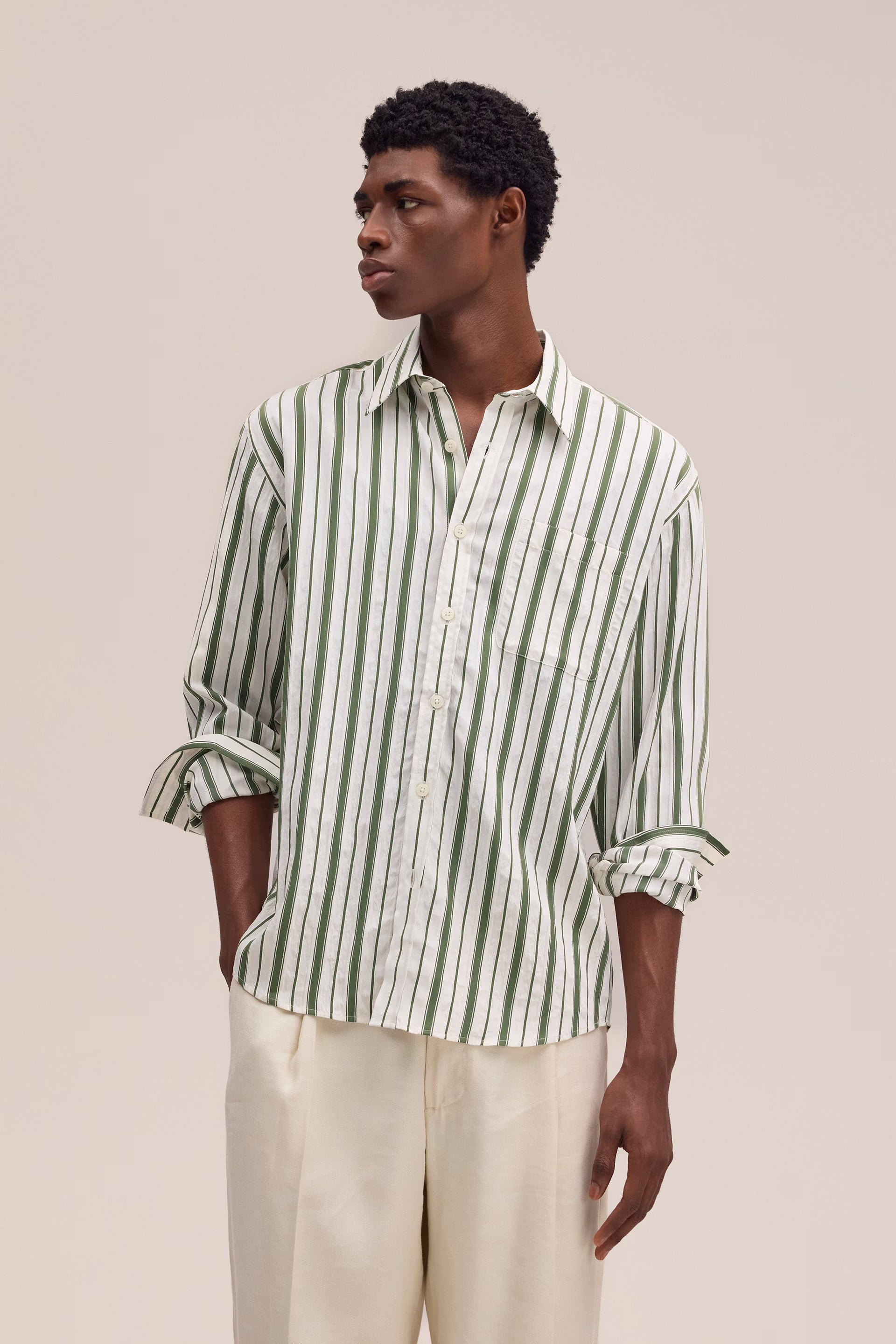 NN07 DEON LENZING ECOVERO DRAPE L/S SHIRT 50039
