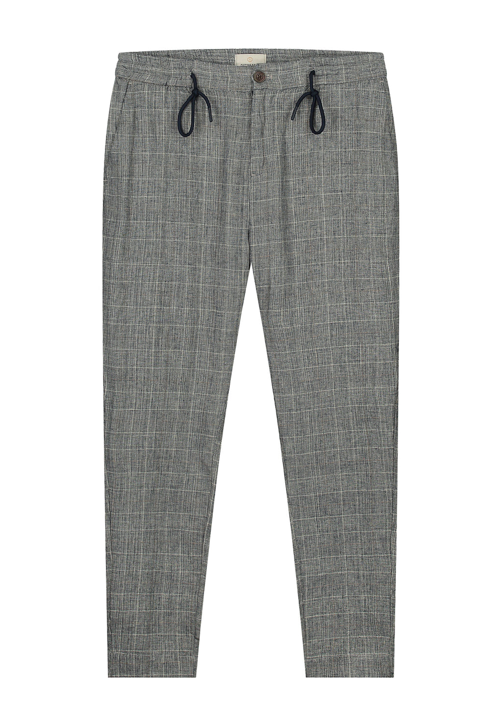 DSTREZZED LINEN CHECK LOOSE TAPERED BEACH PANT 501724
