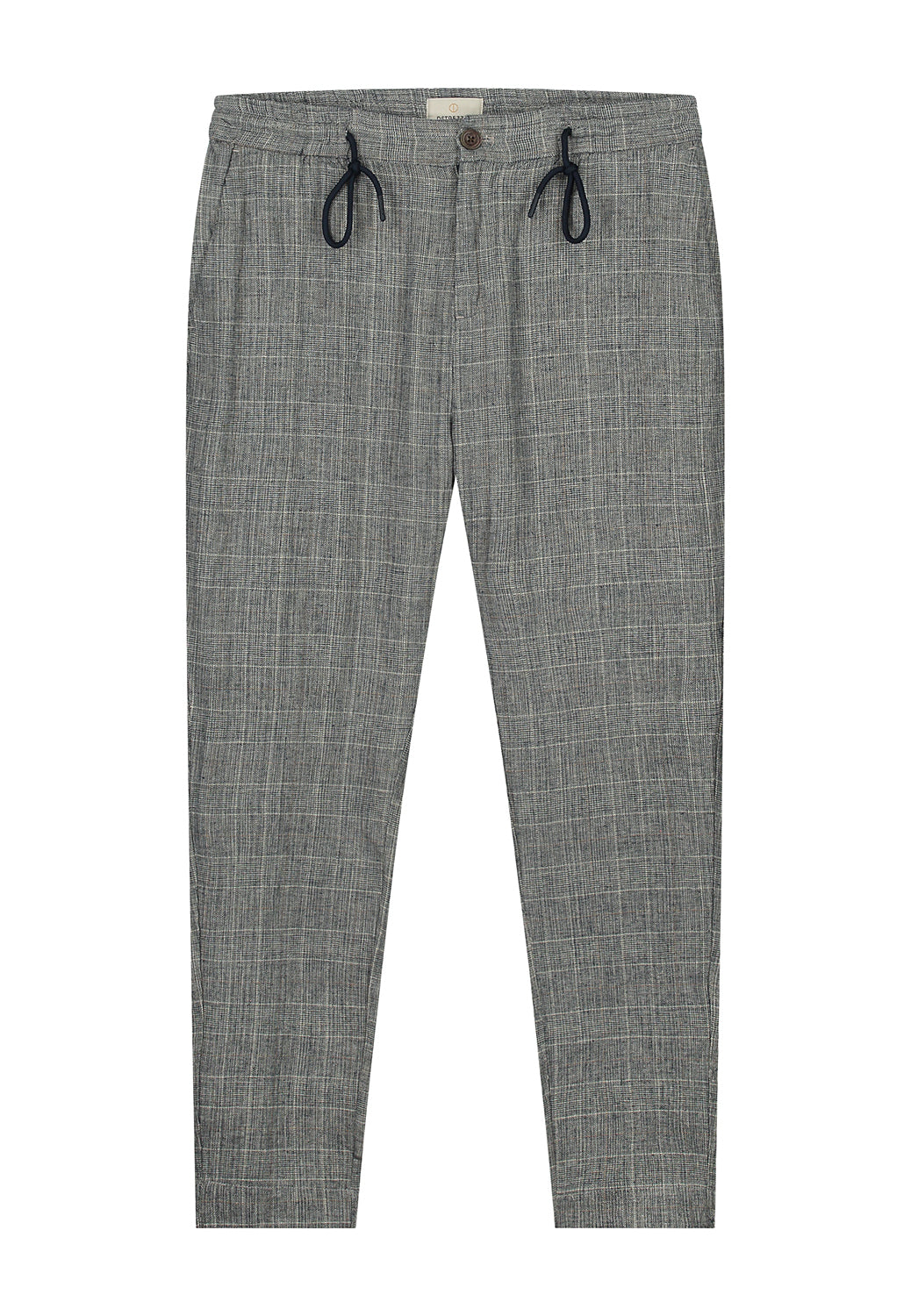 DSTREZZED LINEN CHECK LOOSE TAPERED BEACH PANT 501724