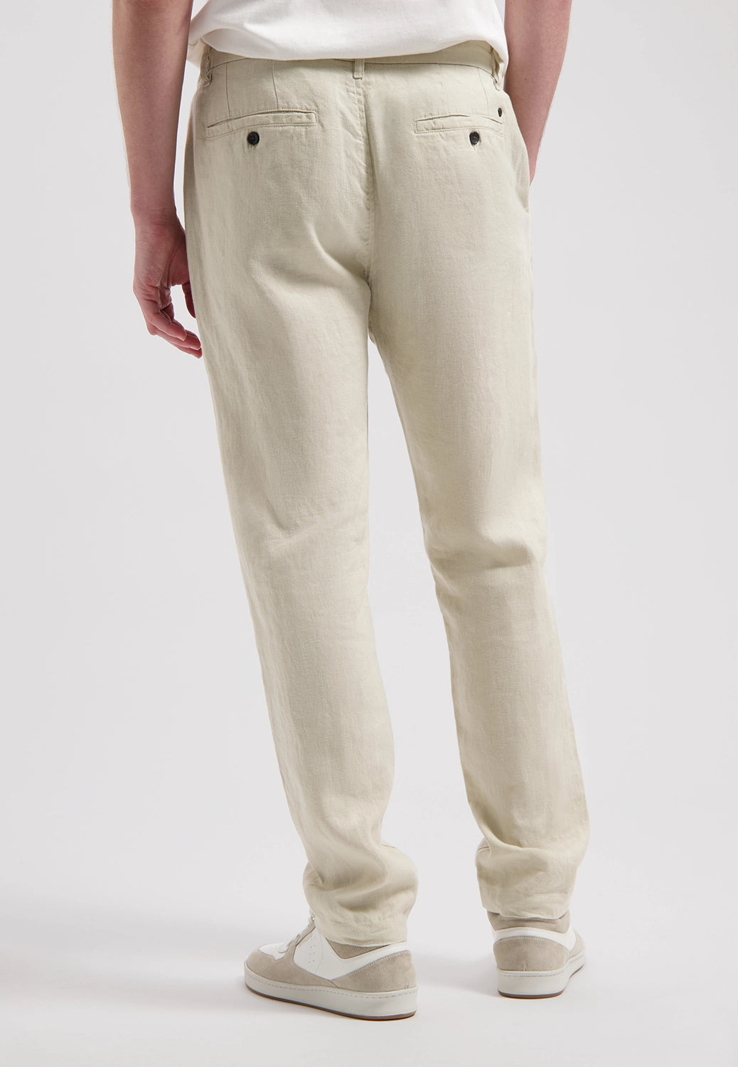 DSTREZZED JAMES 100% LINEN LOOSE TAPERED BEACH PANTS 501822