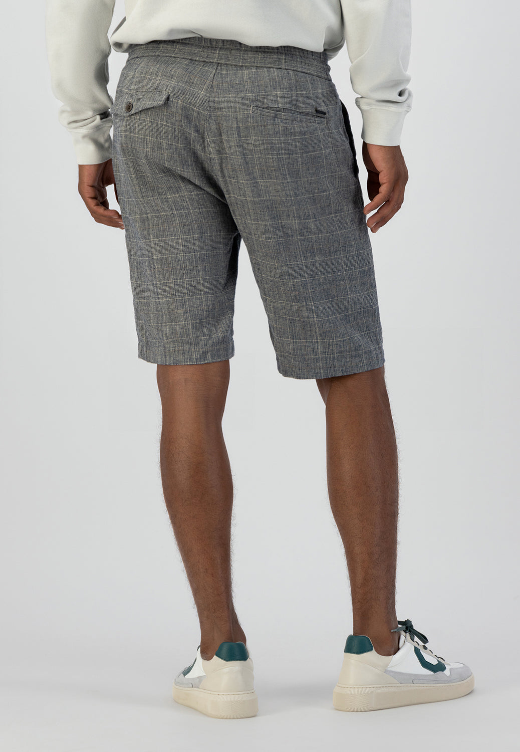 DSTREZZED LINEN CHECK BEACH SHORTS 515432