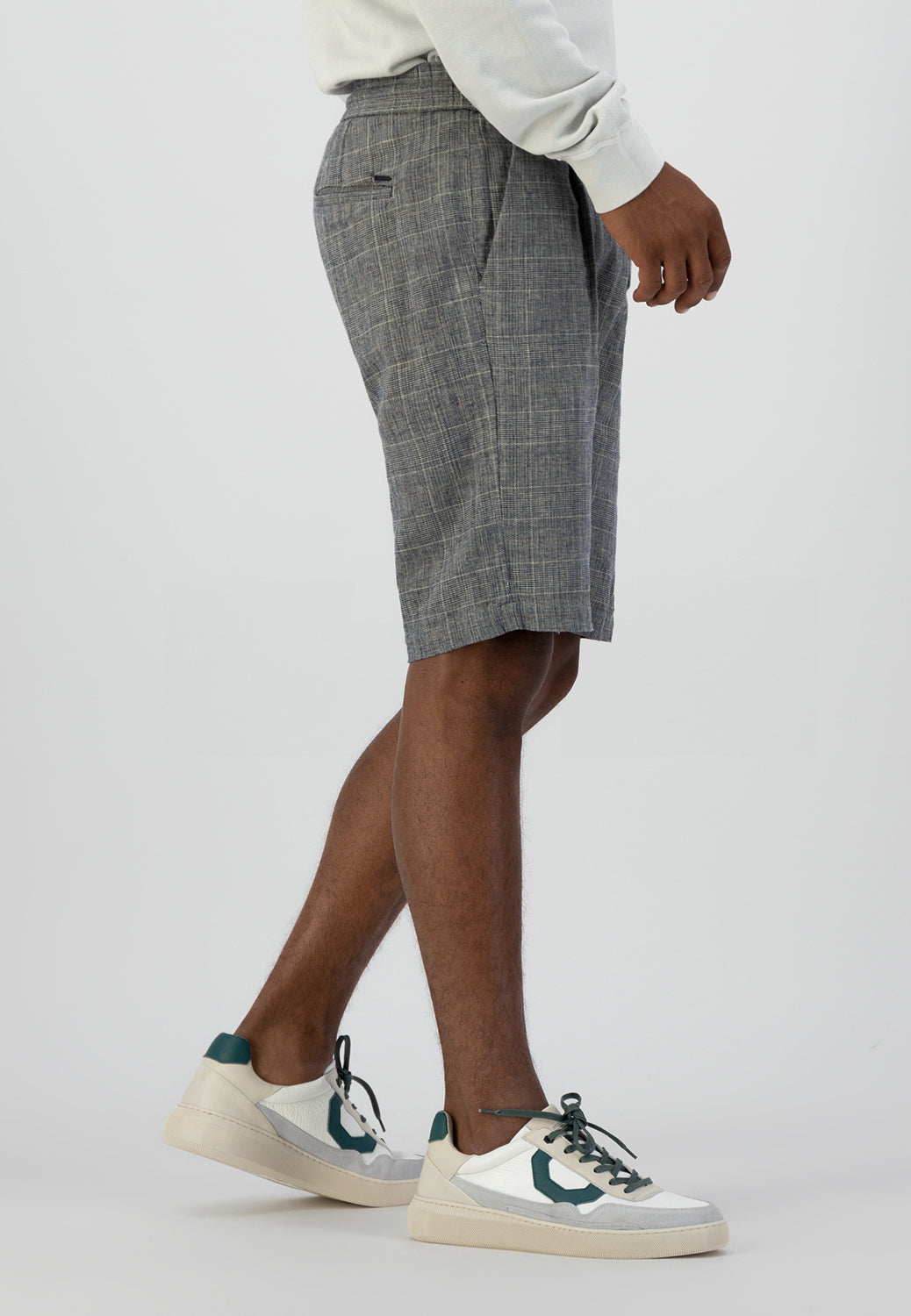 DSTREZZED LINEN CHECK BEACH SHORTS 515432