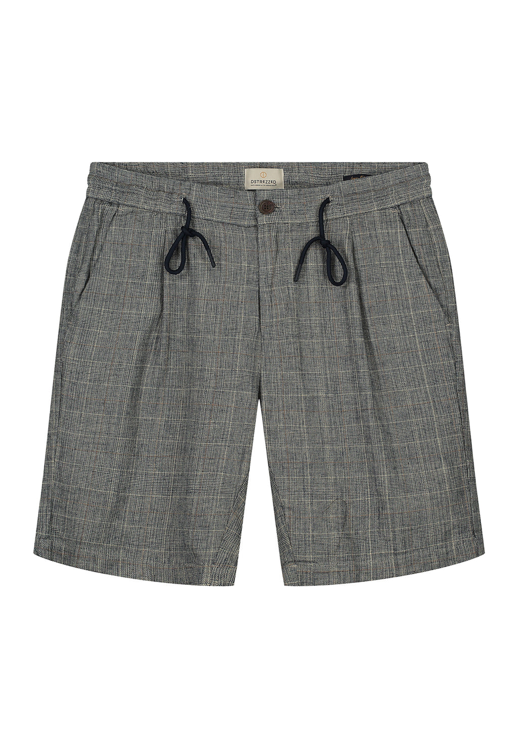 DSTREZZED LINEN CHECK BEACH SHORTS 515432