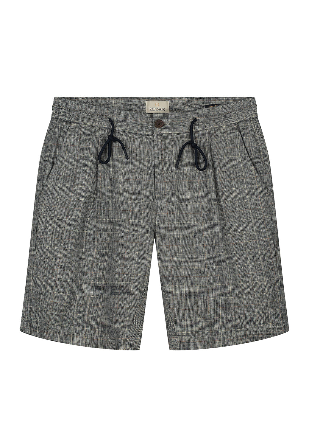 DSTREZZED LINEN CHECK BEACH SHORTS 515432