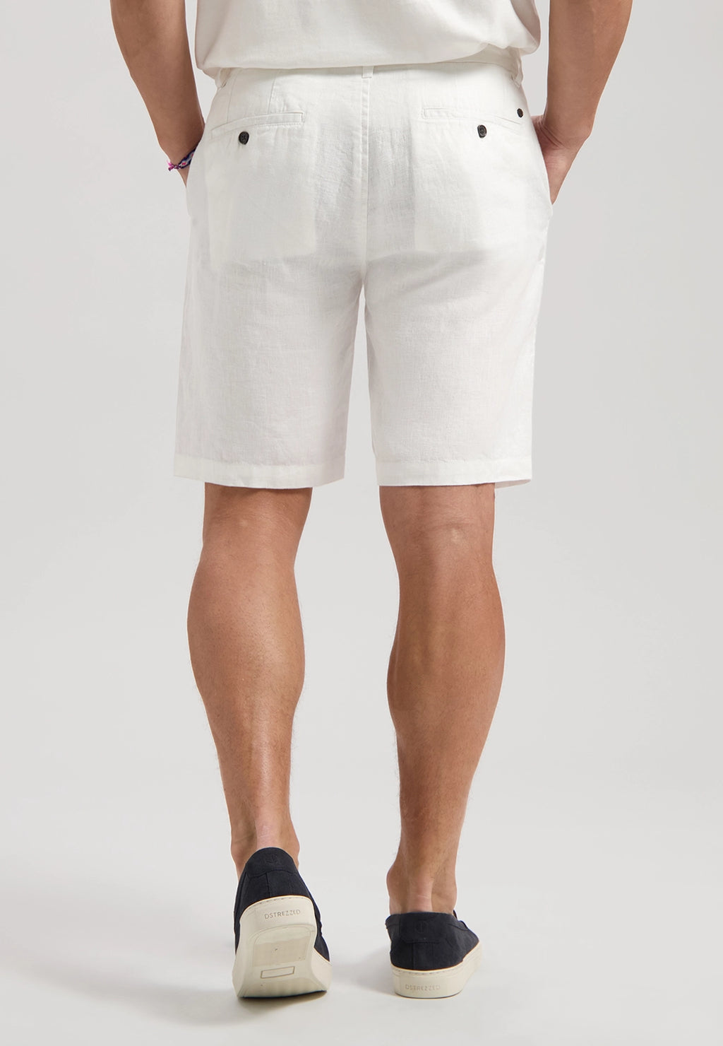 DSTREZZED JAMES PURE LINEN LOOSE FIT BEACH SHORTS 515496